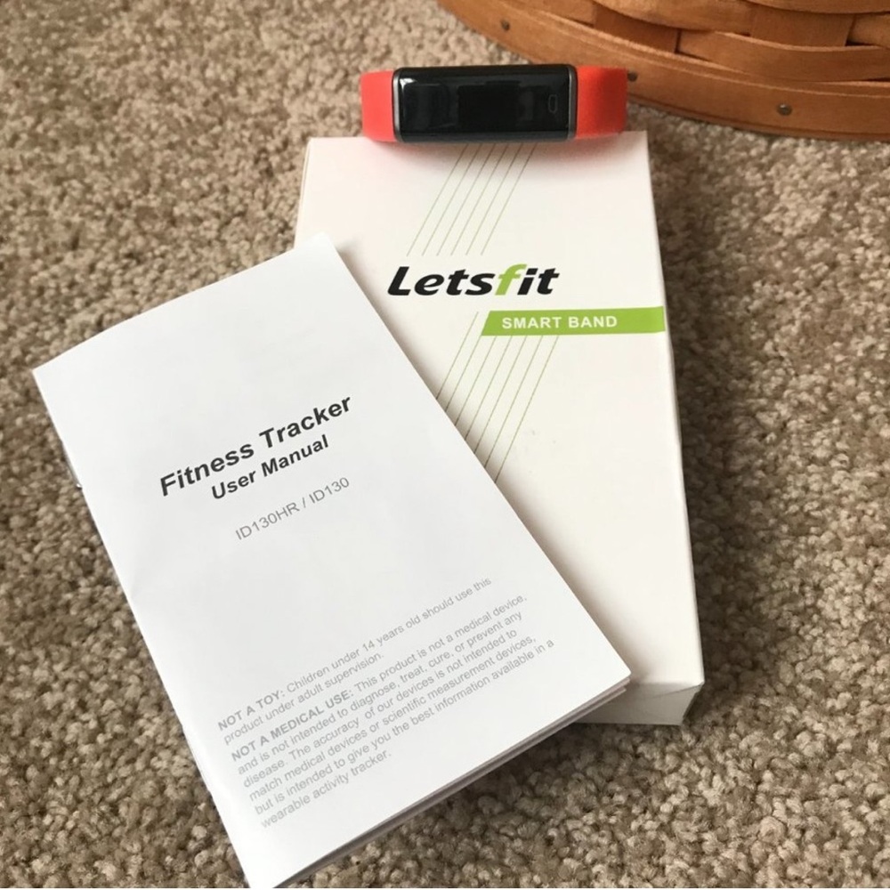 NWOT Letsfit Fitness Tracker Orange Smart  Band